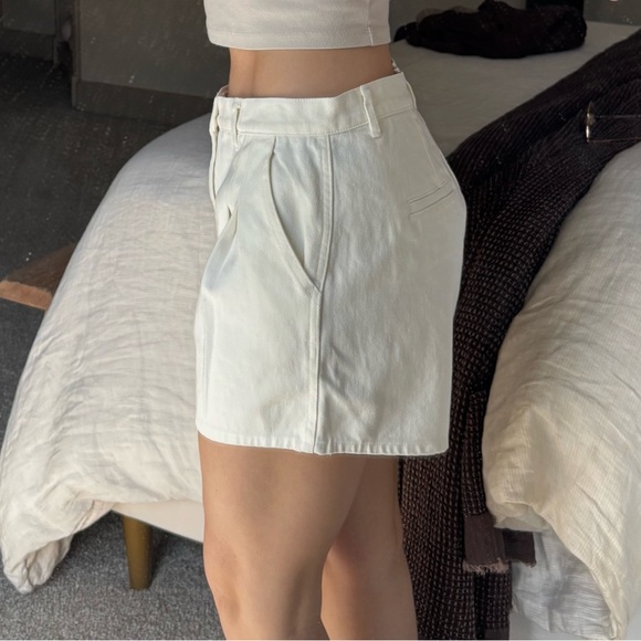 Olivaceous High Waist Cream Shorts - Picture 2 of 2